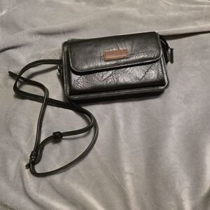 Wrangler Black and Brown Crossbody Bag